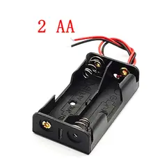 GENERICO - Portapilas AA 2x con Cables Caja Portabatería de 2 Celdas Serie