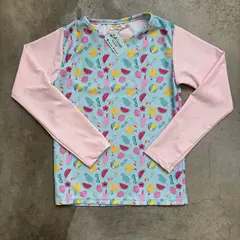 RED CARROT - Polo para nadar niña manga larga celeste conchitas