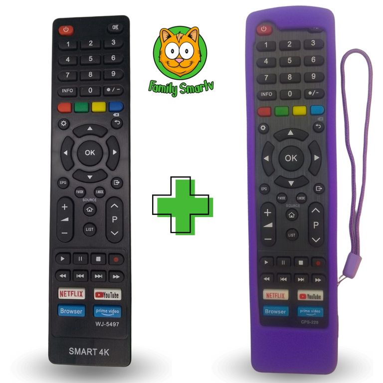 Control Remoto Hyundai Smart tv + Funda Purpura