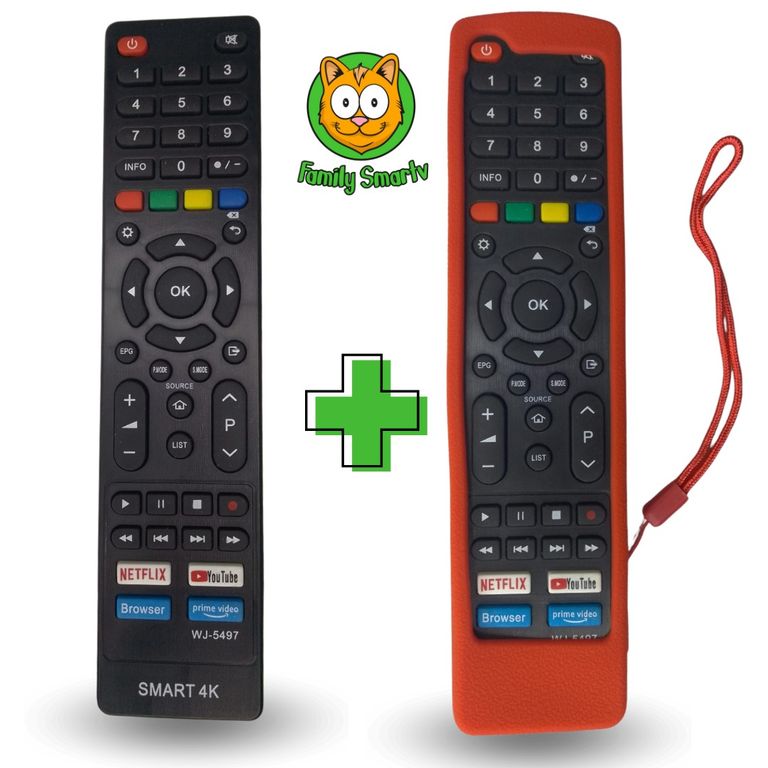 Control Remoto Hyundai Smart tv + Funda Roja