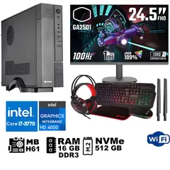 GENERICO - Computadora Pc Intel Core i7 3770 Monitor 25 fhd' RAM 16 GB SSD 500 GB WIFI