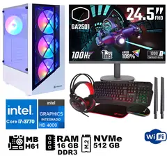GENERICO - Computadora Pc Intel Core i7 3770 Monitor 25 fhd' RAM 16 GB SSD 500 GB WIFI