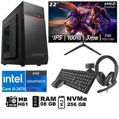 GENERICO - Computadora Pc Intel Core i5 3470 Monitor 22 fhd' RAM 08 GB SSD256 GB WEB CAM