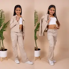 DANUS - Conjunto casaca y pantalón drill niña