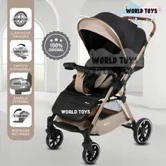 BABY - Coche Maleta de Lujo «WIN» con Bandeja de Comer Beige