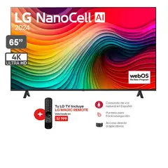 LG - Televisor 65"pulg. Nanocell 4K Thing AI 65NANO80TSA 2024