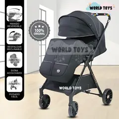 BABY - Coche Maleta de Lujo «GENOVIA» Mango Reversible Black