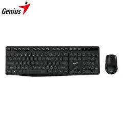 GENIUS - TECLADO + MOUSE WIRELESS KM-8206S AI COPILOT SILENT MULTIMEDIA SP BLACK