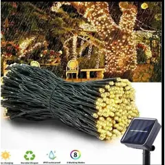 GENERICO - LUCES NAVIDEÑAS SOLAR AMBAR 50M