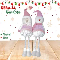 GENERICO - Juego de 2 Patilargas 95cm Musical Rosado LIQUIDACION