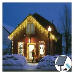 ARTEZA - Guirnalda solar LED amarilla de 12 metros 500 luces control Amarrillo