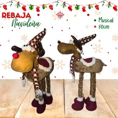 GENERICO - Reno Musical Patilarga 80cm Navidad GRAN REBAJA