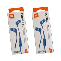 JBL - Audífonos T110 Original Pack X2 Con Micrófono Azul