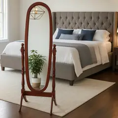 NACIONAL - Espejo Ovalado Cuerpo completo Madera Cedro - FAMUZE