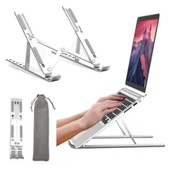 GENERICO - SOPORTE AJUSTABLE PLEGABLE PARA NOTEBOOK DE ALUMINIO