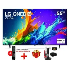 LG - Televisor QNED 55 4K THINQ AI 55QNED80TSA 2024