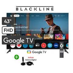 BLACKLINE - Televisor 43 UHD 4K Smart TV BL43-T3000UD GOOGLE TV + Antena Digital