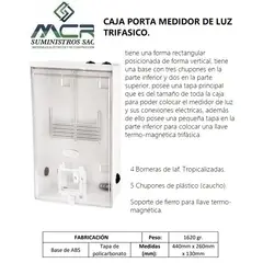 GENERICO - TABLERO O CAJA PORTA MEDIDOR DE LUZ TRIFASICO