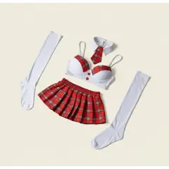 GENERICO - LENCERIA SEXY DISFRAZ COLEGIALA TALLA S-M-L