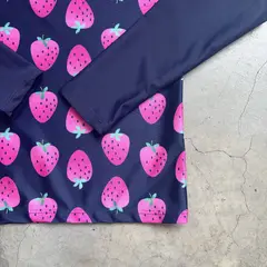 RED CARROT - Polo para nadar niña manga larga azul fresas