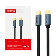 TRANYOO - Cable USB-C a USB-C 240W con Chip E-Marker y Conector Metálico 1.2 m