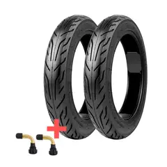 GENERICO - Pack 02 Llanta de bicimoto electrica 14x2.50 sin cámara + 2 pitones