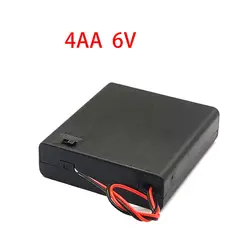 GENERICO - Portapilas AA 4x tapa Interruptor Caja Portabatería 4 Celdas Serie