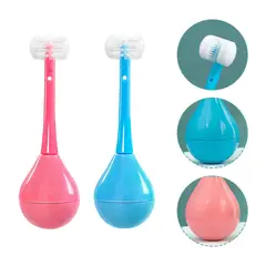 GENERICO - Cepillo de 2 Caras Suaves con Base para Niños