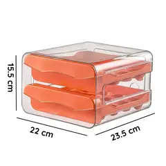 GENERICO - Organizador de huevos 2 niveles de 32 unidades acrílico