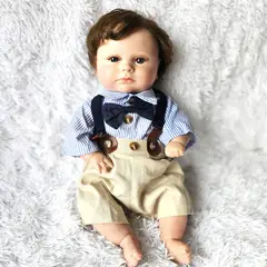 REBORN - Muñeco Bebe Vinilo Siliconado Thiago 48 cm