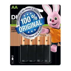 ENERGIZER - Pilas Recargables Duracell AA Blister de 4 pilas 2500 mAh