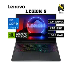 LENOVO - LAPTOP LEGION 5 /INTEL CORE I7-14700HX /16GB RAM /1TB SSD/ RTX 5060-8GB /15.1" WQXGA OLED