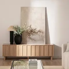 R&R MUEBLES - Mesa para TV Nordico Moderno Aries 3 Puertas