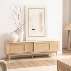 R&R MUEBLES - Mesa para TV Nordico Moderno Alan 180 cm Rovere