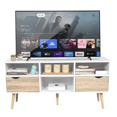 R&R MUEBLES - Mesa para TV Moderno Brenda BlancoDuna