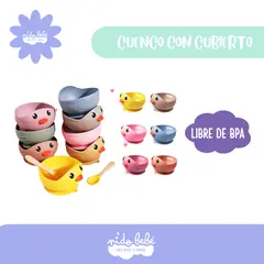 BABY - Cuenca con cubierto Pollito Amarillito