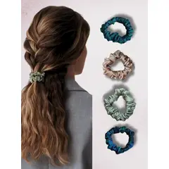 SENSA SILK - Scrunchies de seda tamaño mini no marca ni quiebra el cabello