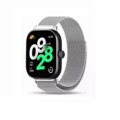GENERICO - Correa imantada para xiaomi Redmi watch 4-5 y smartband 8-9 Pro Plata