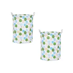 GENERICO - Cesta Impermeable para Ropa con Diseño de Arboles de Colores