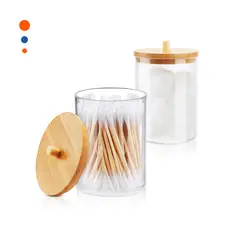 RYBIU IMPORT - Pack6 Contenedor de Hisopo Transparente Y+Papel de Regalo