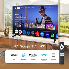 BLACKLINE - Televisor 43 UHD 4K Smart TV BL43-T3000UD GOOGLE TV + Rack Fijo