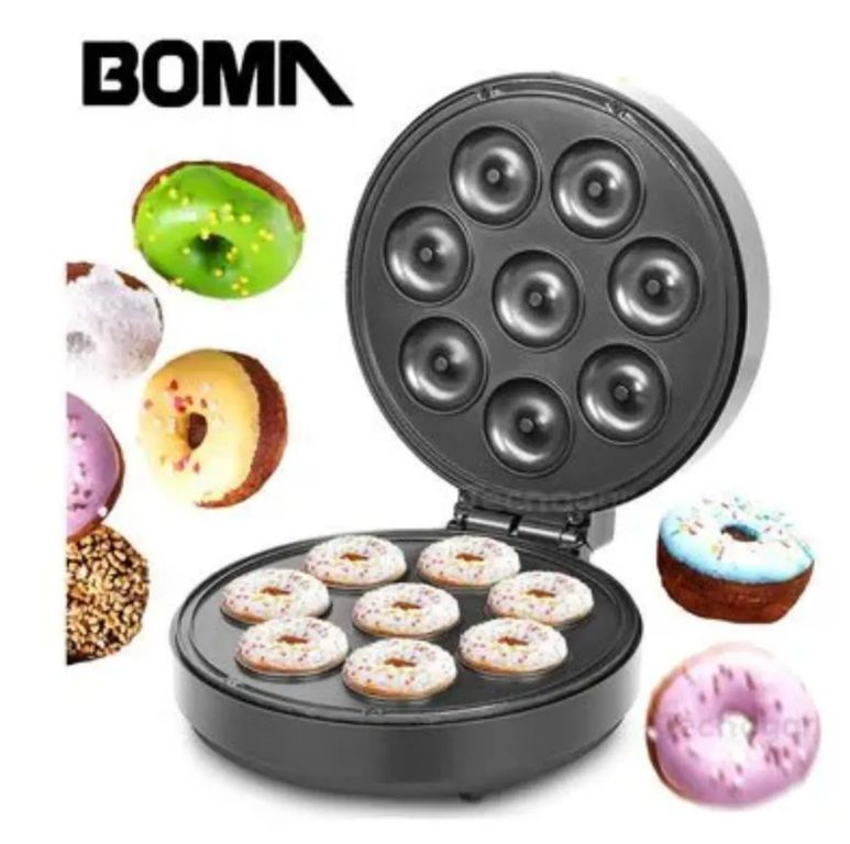 Máquina para hacer 8 Donas Eléctrica Antiadherente BOMA BM-551