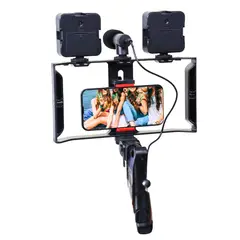 GENERICO - Kit de Grabación para Celular con Trípode Micrófono Direccional y LED