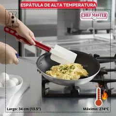 GENERICO - ESPÁTULA DE SILICONA DE ALTA TEMPERATURA CHEF MASTER 13.5 PULGADAS