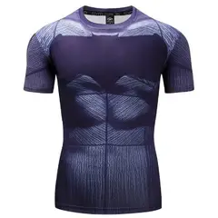 GENERICO - POLO COMPRESION BATMAN AZUL HALLOWEEN