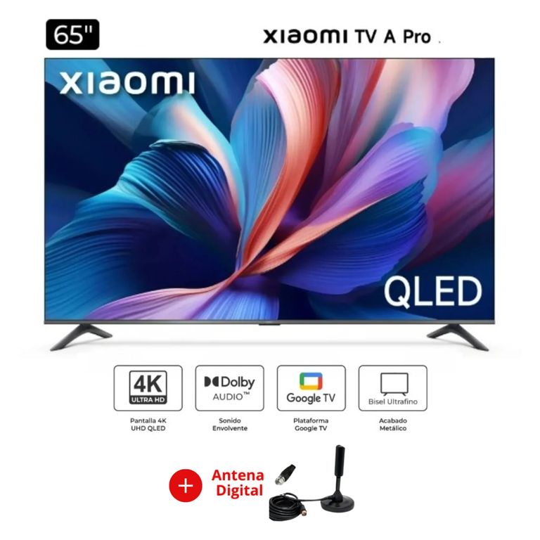 Televisor 65” QLED 4K UHD Smart TV A Pro 2025 + Antena Digital
