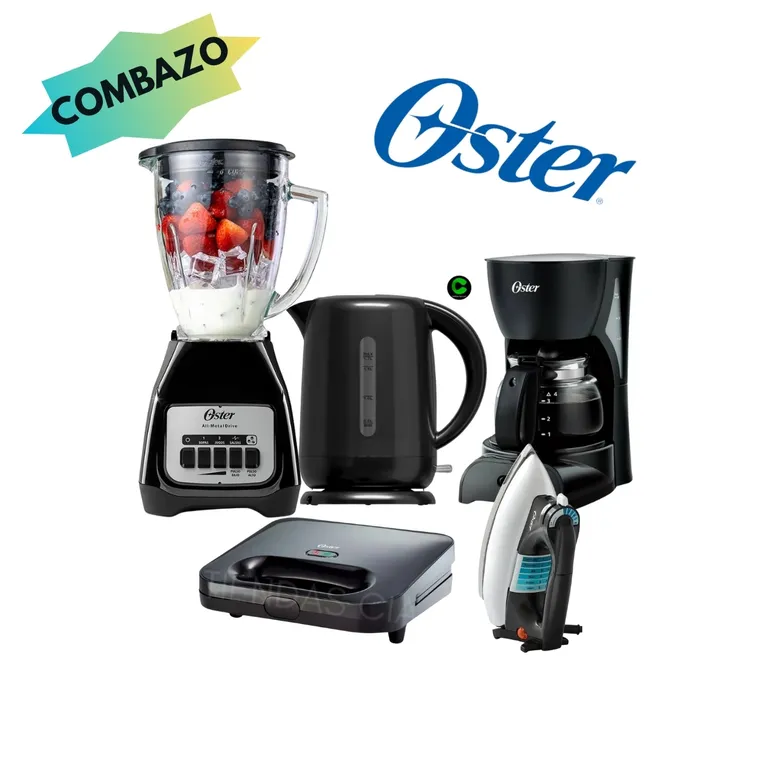 Combo Licuadora + Hervidor + Sandwichera + Cafetera Y Plancha