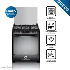 INDURAMA - Cocina Smart CPI-3595N 30 Black Steel - 5 Hornillas