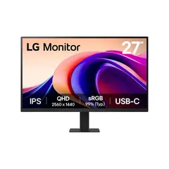 LG - Monitor 27 QHD IPS 100 Hz con HDMI y USB-C ideal para gamers y p