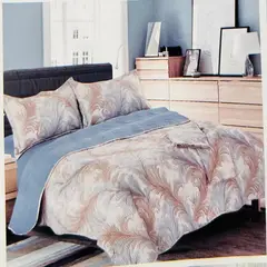 MINGDA - Set de Cobertor 2pz + Juego de sabanas + fundas 100% Calidad